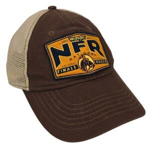 Wrangler NFR 2018 National Finals Rodeo Hat OSFA Brown Mesh Trucker PRCA Cap